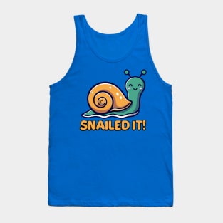 Snailed It! Cute Snail Cartoon! Tank Top